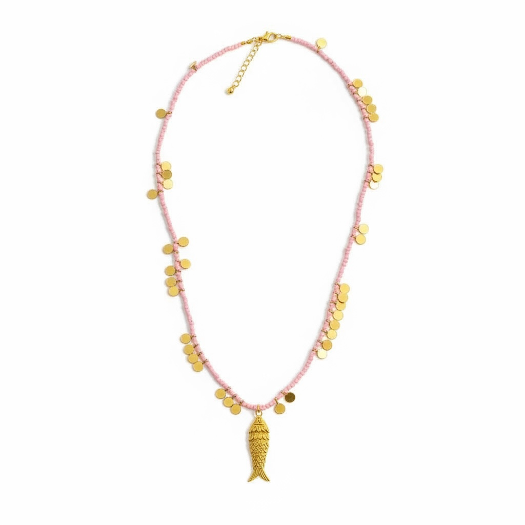 Fish Necklace Pink