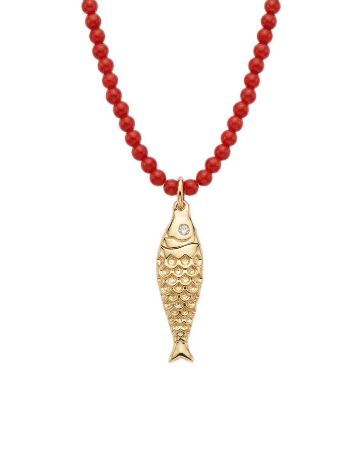 Fish Necklace Coral