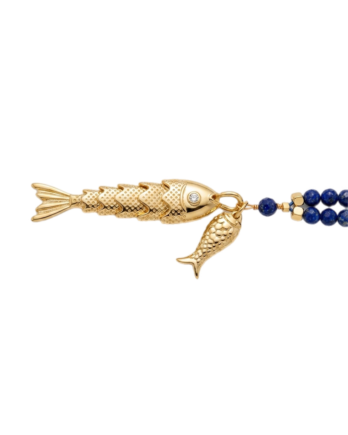 Fish Necklace Lapis